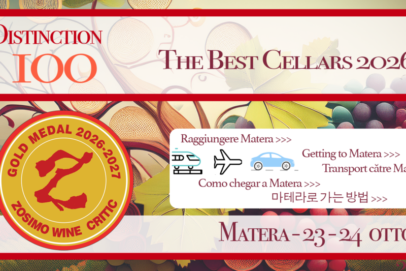 Detalii transport către evenimentul „100 Distinction – The Best Cellars 2026”- Matera 23 – 24 octombrie 2026